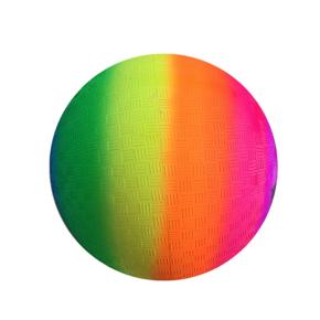 Kids Inflatable 9 Inch Rainbow playground Bouncing toy Ball 