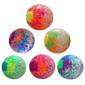 16P Free Neon Color Print  PVC Soft Inflatable Toy Ball